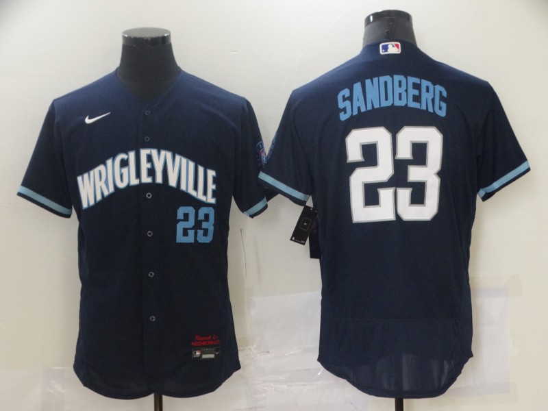 MLB Chicago Cubs #23 Sandberg Blue Elite Jersey