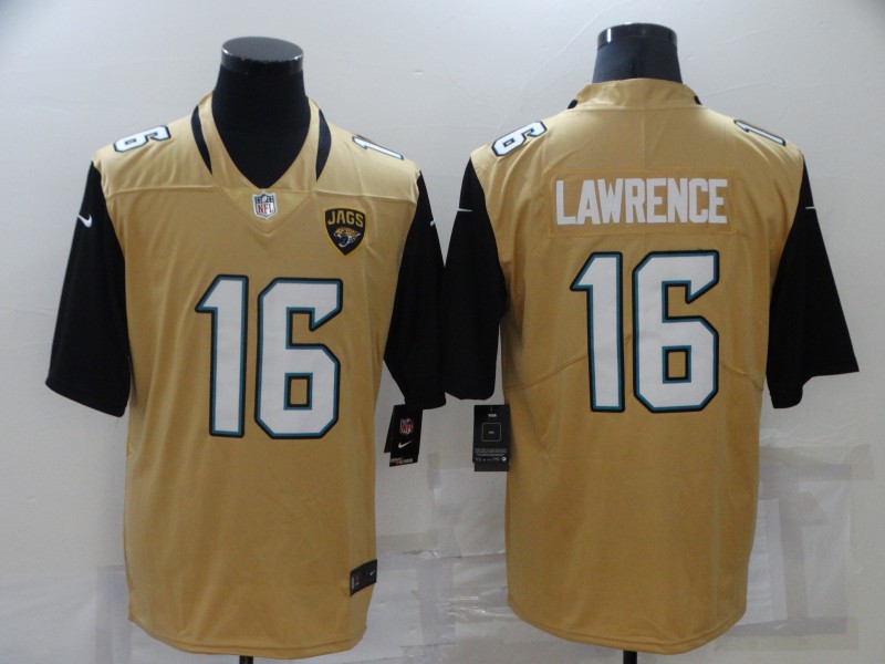 Nike Jacksonville Jaguars #16 Lawrence Yellow Pullover Limited Jersey