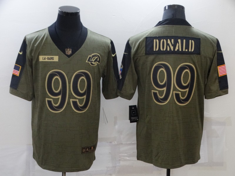 NFL Los Angels Rams #99 Donald Salute to Service Jersey