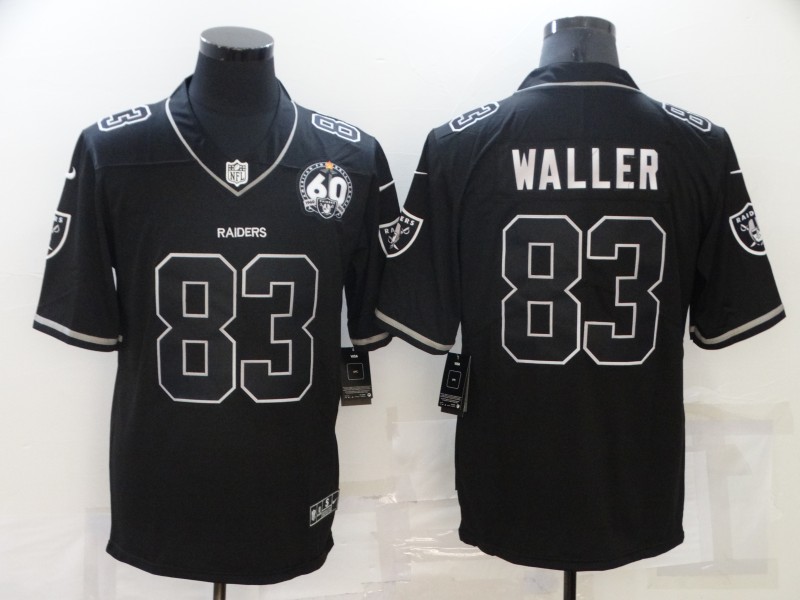 NFL Oakland raiders #83 Waller Black Shadow Limited Jersey