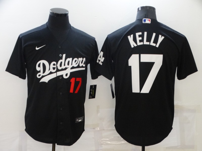 MLB Los Angeles Dodgers #17 Kelly Black Game Jersey