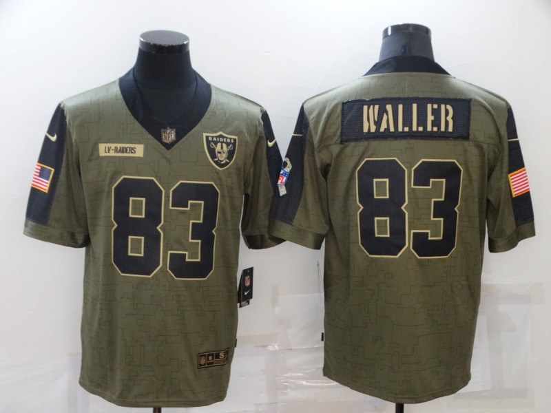 NFL Oakland Raiders #83 Waller Salute to Service Jersey