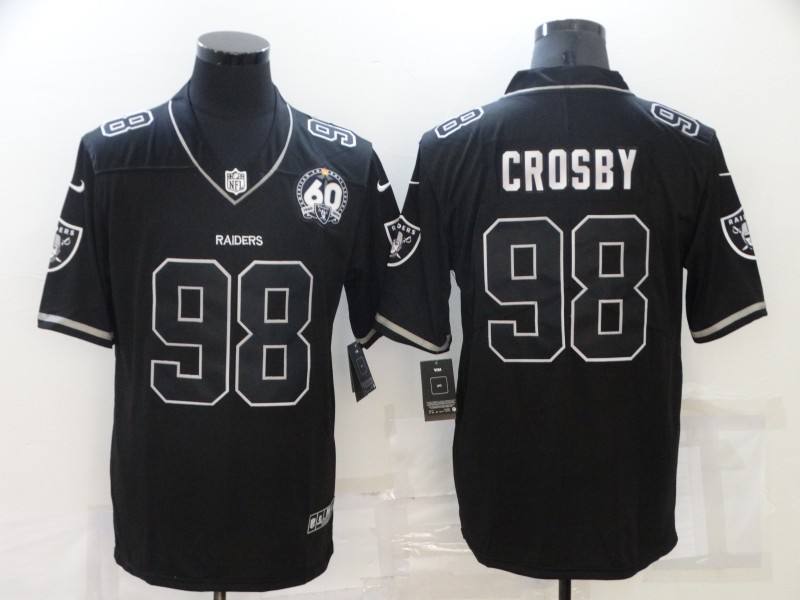 NFL Oakland raiders #98 Crosby Black Shadow Limited Jersey