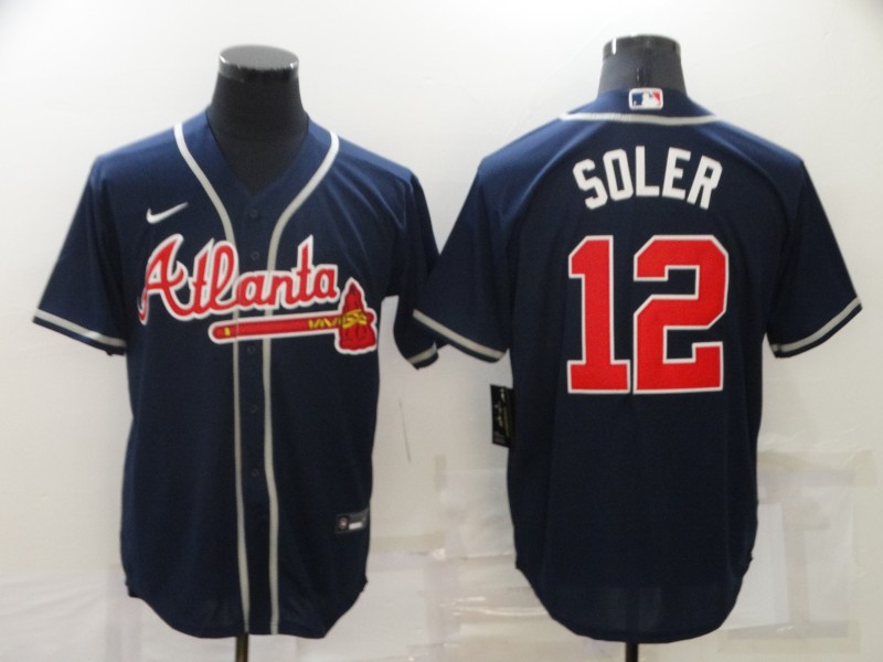 MLB Atlanta Braves #12 Soler Blue Game Jersey