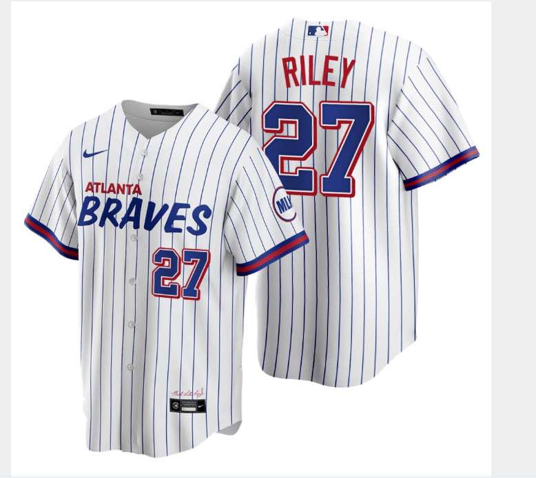 MLB Atlanta braves #27 Riley White CIty Jersey