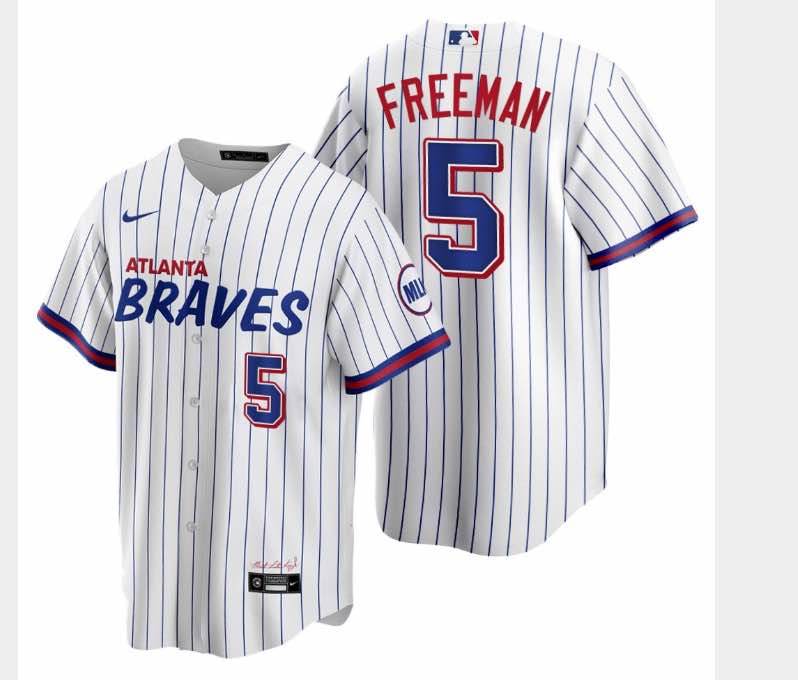 MLB Atlanta braves #5 Freeman White CIty Jersey