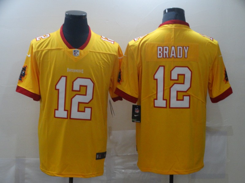 NFL Tampa Bay Buccaneers #12 Brady Limited Yellow Jersey