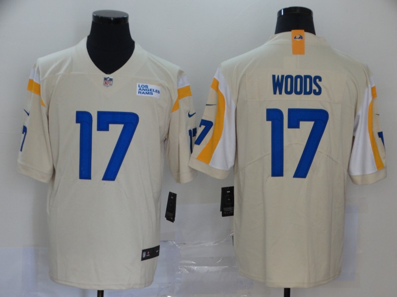 NFL Los Angeles Rams #17 Woods L.Yellow Vapor Limited Jersey