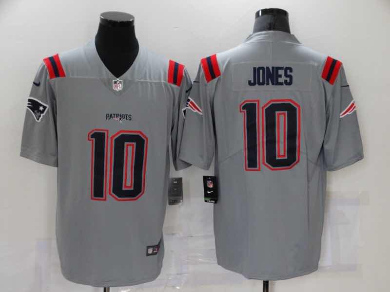 NFL New England Patriots #10 Jones Grey Limited Jersey