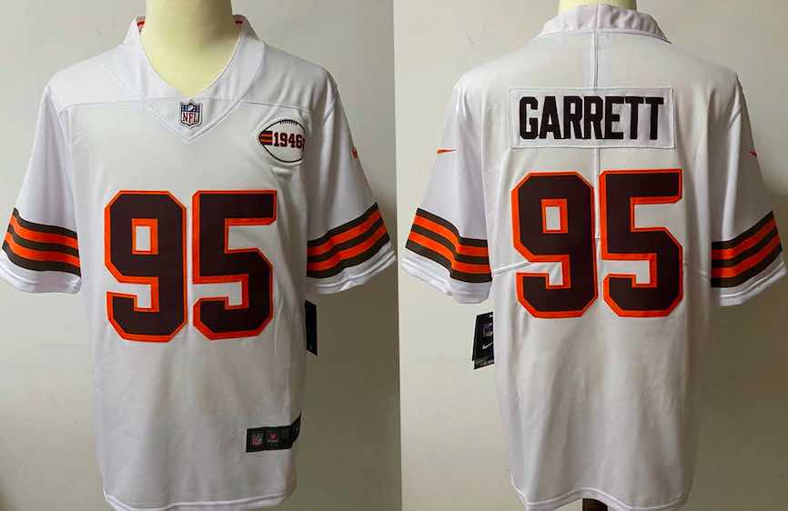NFL Cleveland browns #95 Garrett White Vapor Limited Jersey