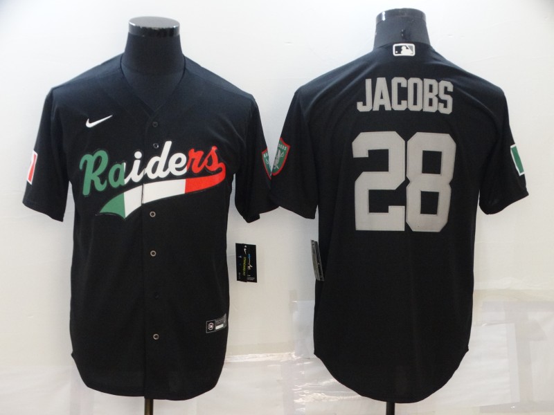 NFL Oakland Raiders #28 Jacobs Black Mexio Limited Jersey