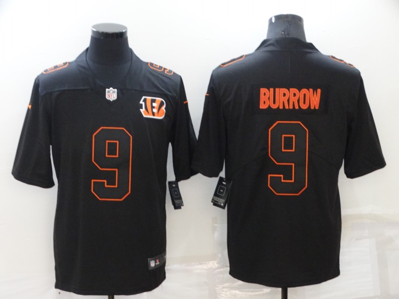 NFL Cincinati Bengals #9 Burrow Black Vapor Limited Jersey