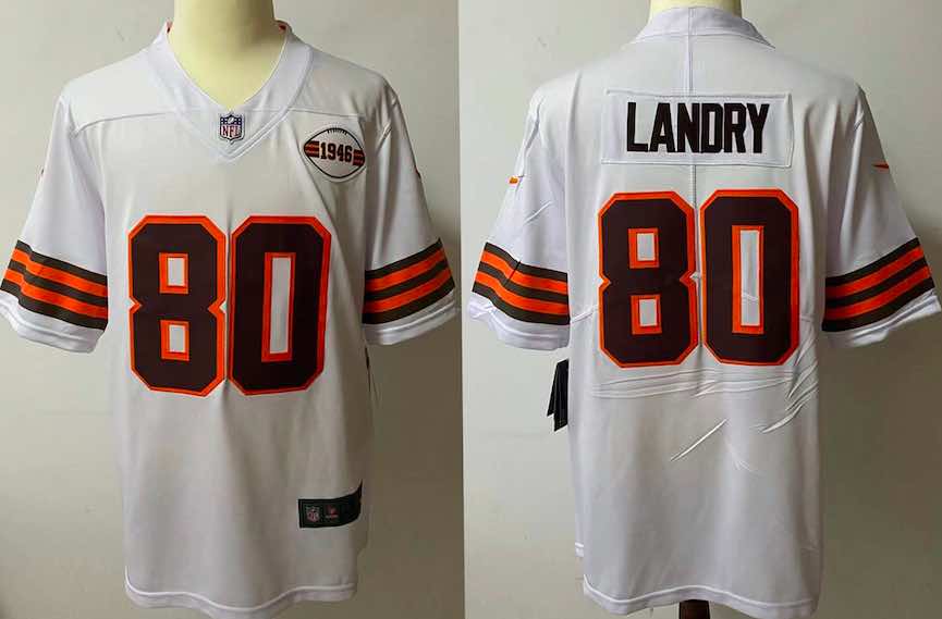 NFL Cleveland browns #80 Landry White Vapor Limited Jersey