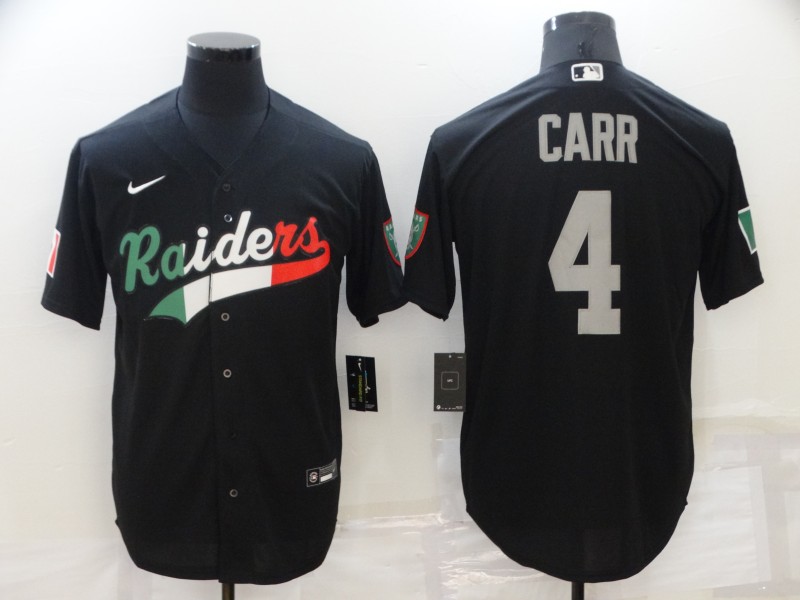 NFL Oakland Raiders #4 Carr Black Mexio Limited Jersey