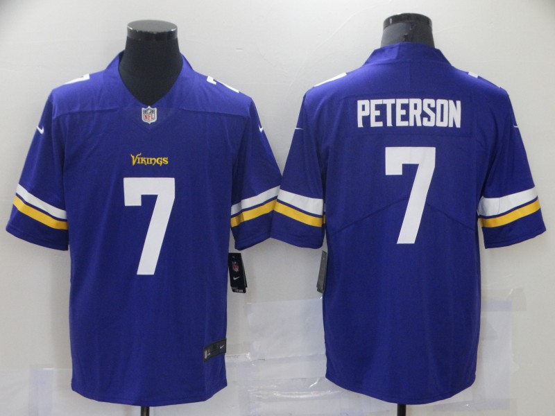 NFL Minnesota Vikings #7 Peterson Purple Vapor Limited Jersey