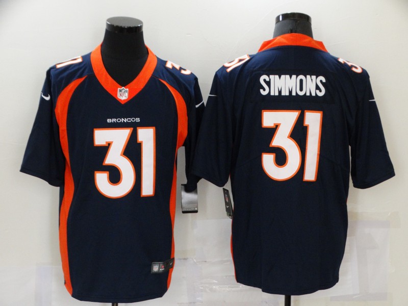 NFL Denver broncos #31 Simmons Blue Vapor Limited Jersey