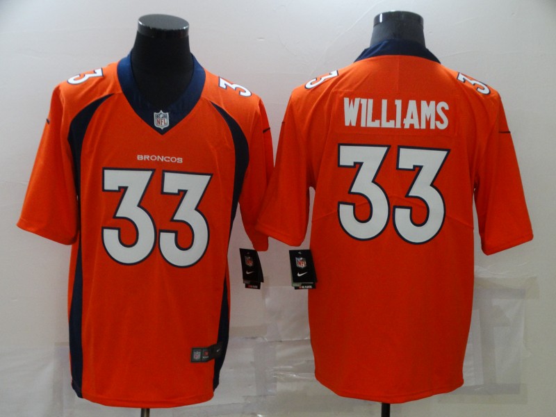 NFL Denver broncos #33 Williams Orange Vapor Limited Jersey