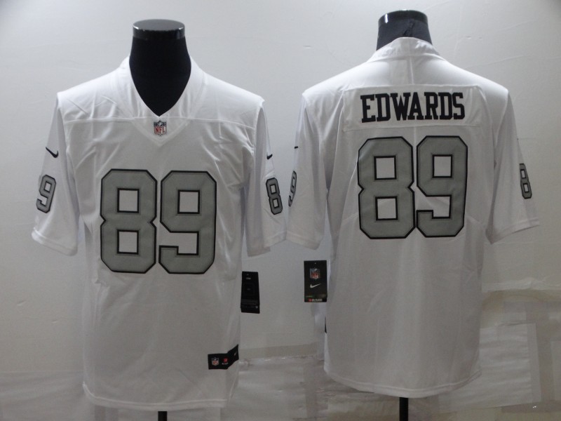 NFL Oakland Raiders #89 Edwards White Vapor Limited Jersey