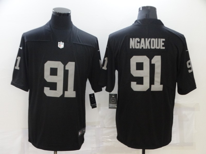 NFL Oakland Raiders #91 Ngakoue Black Vapor Limited Jersey