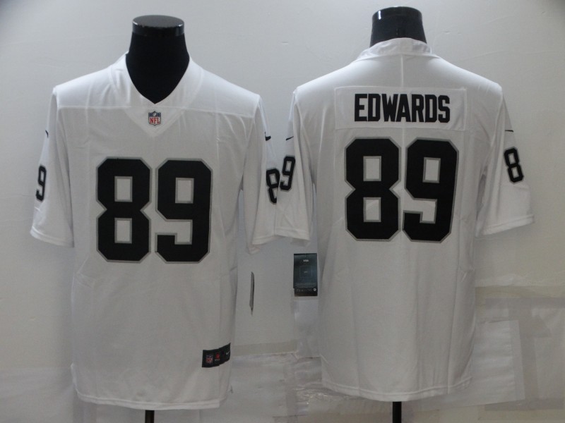NFL Oakland Raiders #89 Edwards White  Vapor Limited Jersey