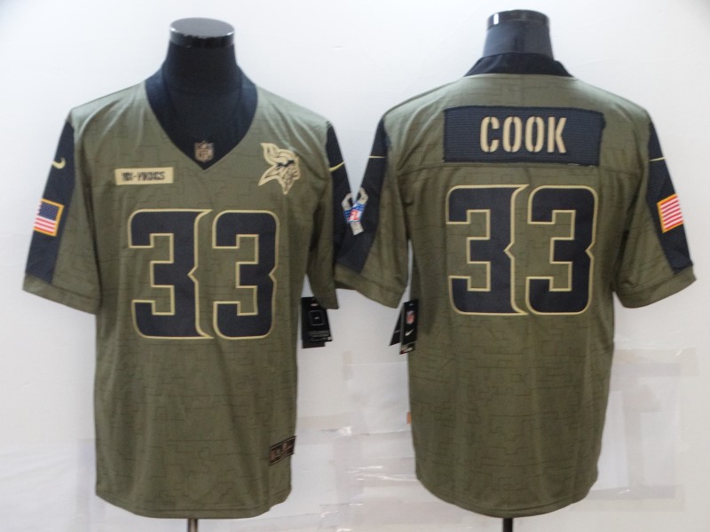 NFL Minnesota Vikings #33 Cook Salute to Service Jersey