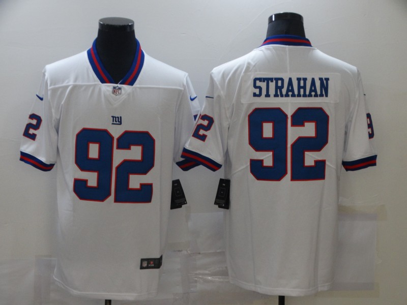 NFL New York Giants #92 Strahan White Vapor Limited Jersey