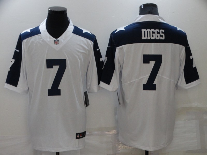 NFL Dallas Cowboys #7 Diggs White thanksgiving Vapor Limited Jersey