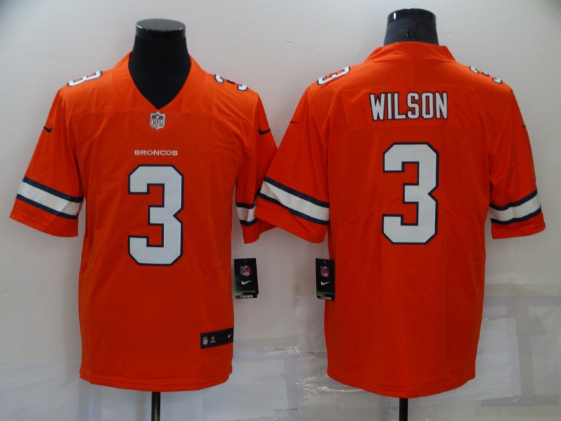 NFL Denver Broncos #3 Wilson Orange Color Vapor Limited Jersey