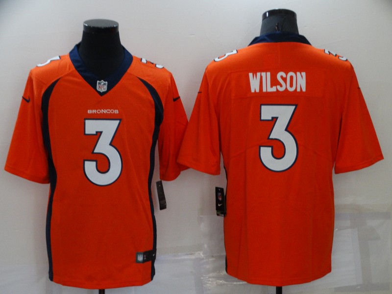 NFL Denver Broncos #3 Wilson Orange Vapor Limited Jersey