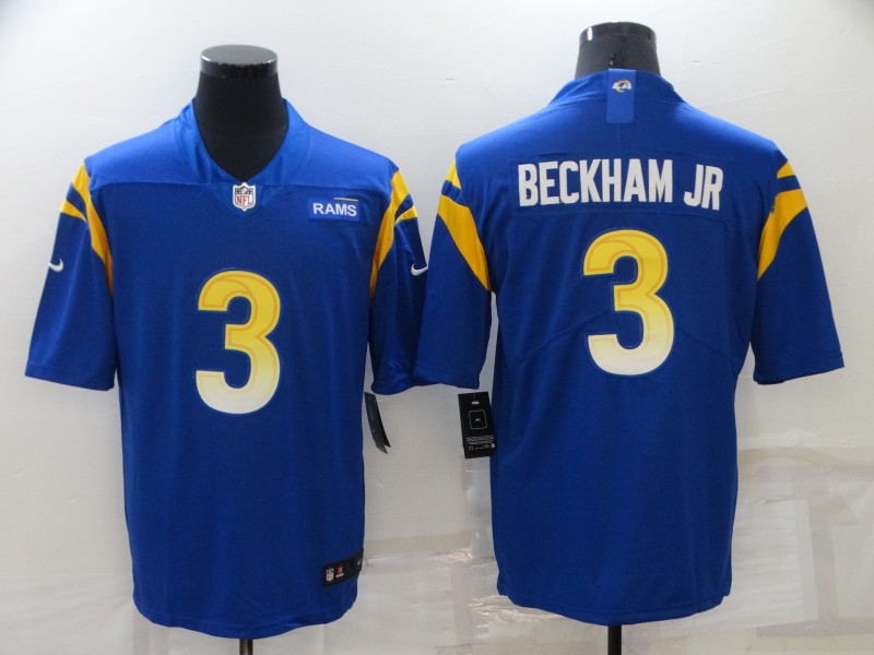 NFL Los Angeles Rams #3 Beckham JR Blue Vapor Limited Jersey