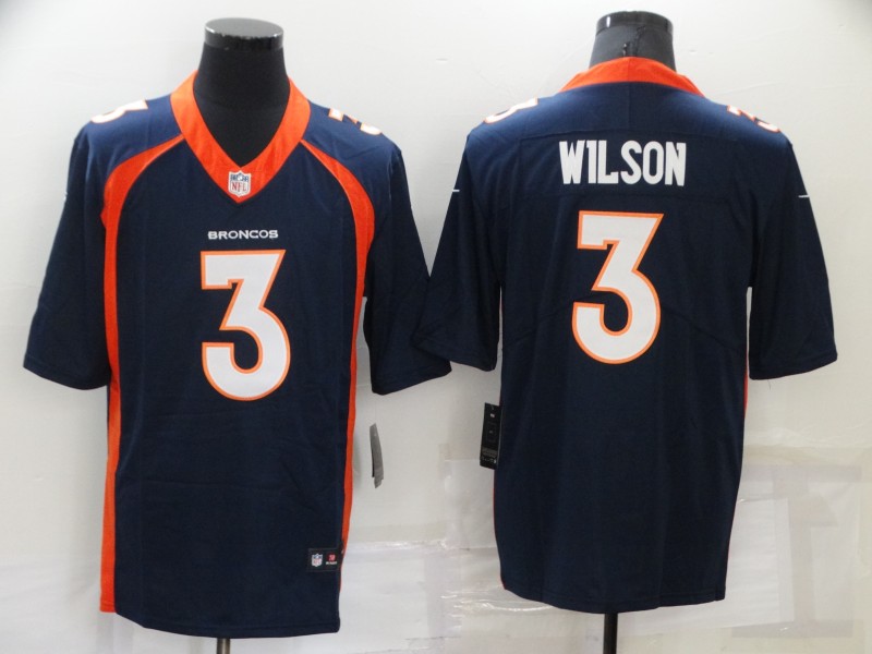 NFL Denver Broncos #3 Wilson Blue Vapor Limited Jersey