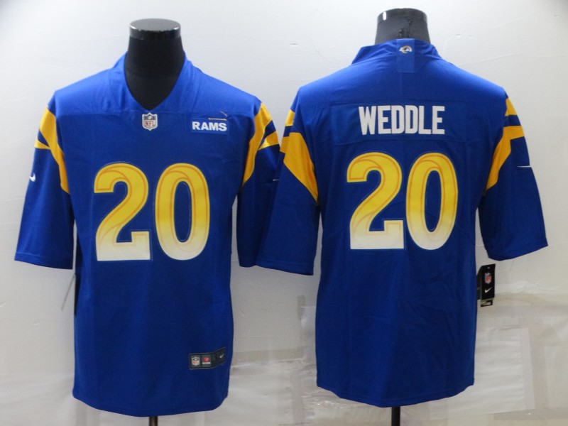 NFL Los Angeles Rams #20 Weddle Blue Vapor Limited Jersey