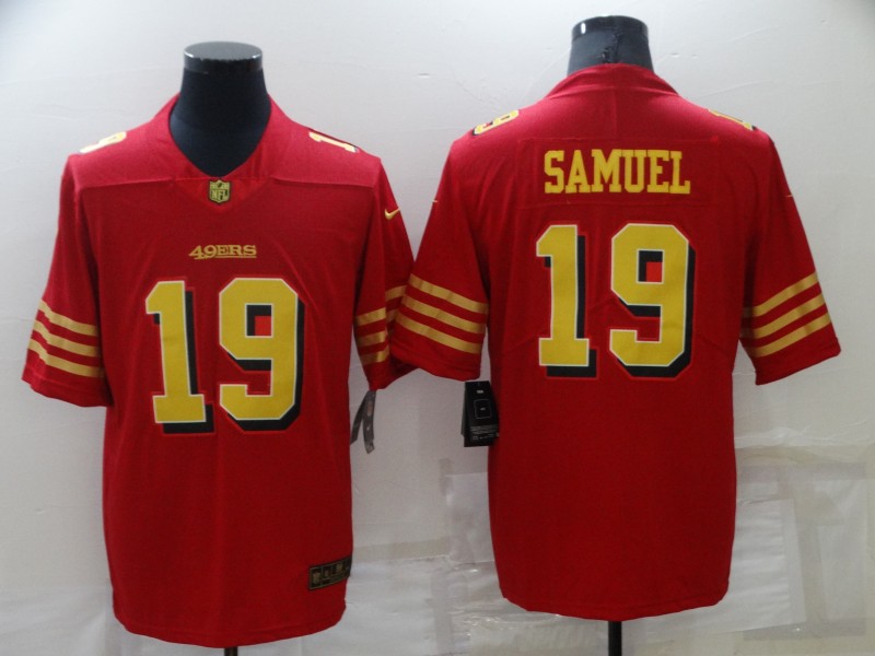 NFL San Francisco 49ers #19 Samuel Red Gold Vapor Limited Jersey