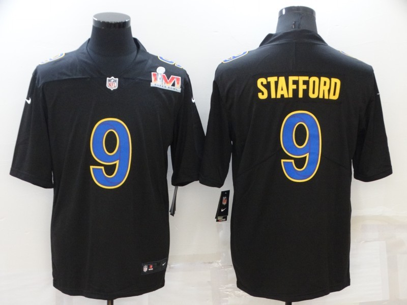 NFL Los Angeles Rams #9 Stafford Black Superbowl Vapor Limited Jersey