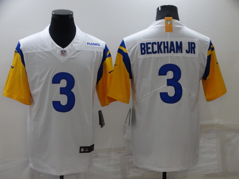 NFL Los Angeles Rams #3 Beckham JR White Vapor Limited Jersey