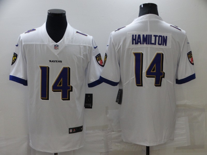 NFL Baltimore Ravens #14 Hamilion White Vapor Limited Jersey