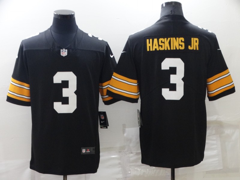 NFL Pittsburgh Steelers #3 Haskins JR Black Vapor Limited Jersey