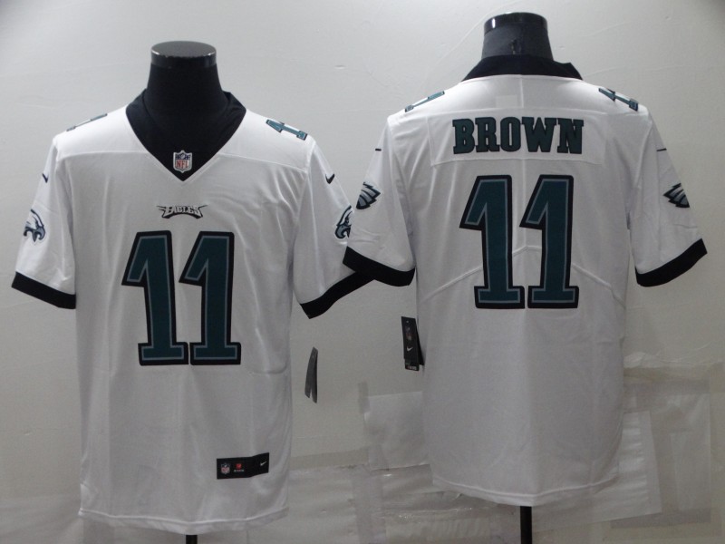 NFL Philadelphia Eagles #11 Brown White Vapor Limited Jersey