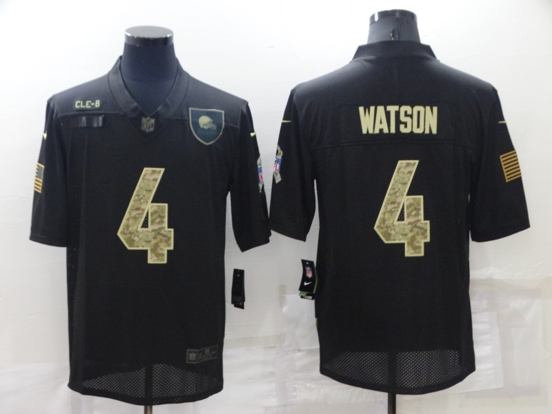 NFL Cleveland Browns #4 Watson Salute to Service Black Jersey