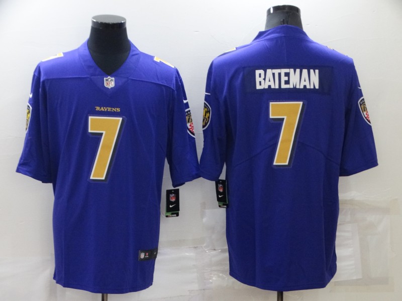 NFL Baltimore Ravens #7 Bateman Purple Vapor Limited Jersey