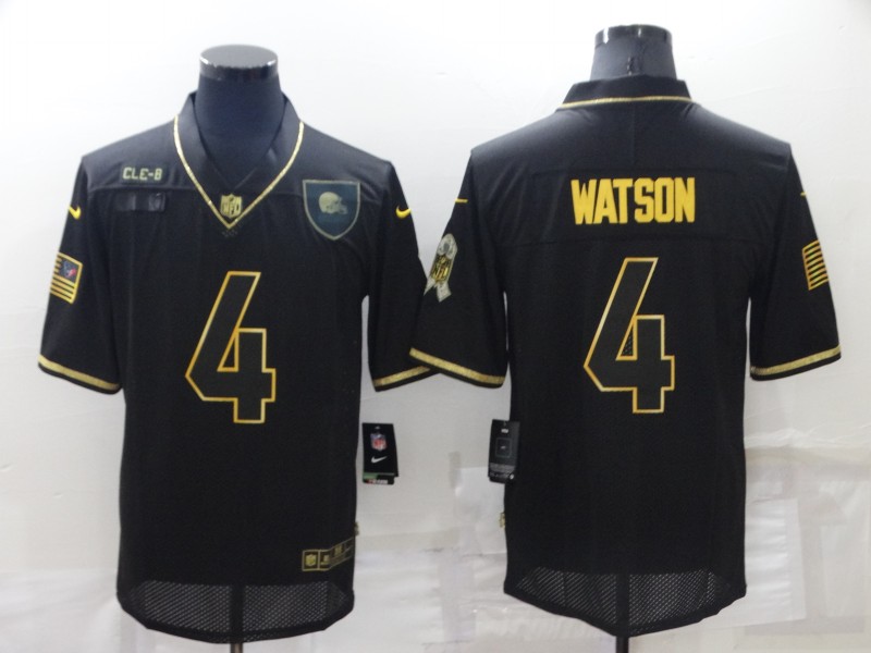 NFL Cleveland Browns #4 Watson  Salute to Service Black Jersey