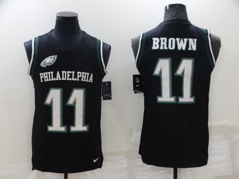 NFL Philadelphia Eagles #11 Brown Black Sleeveless Jersey