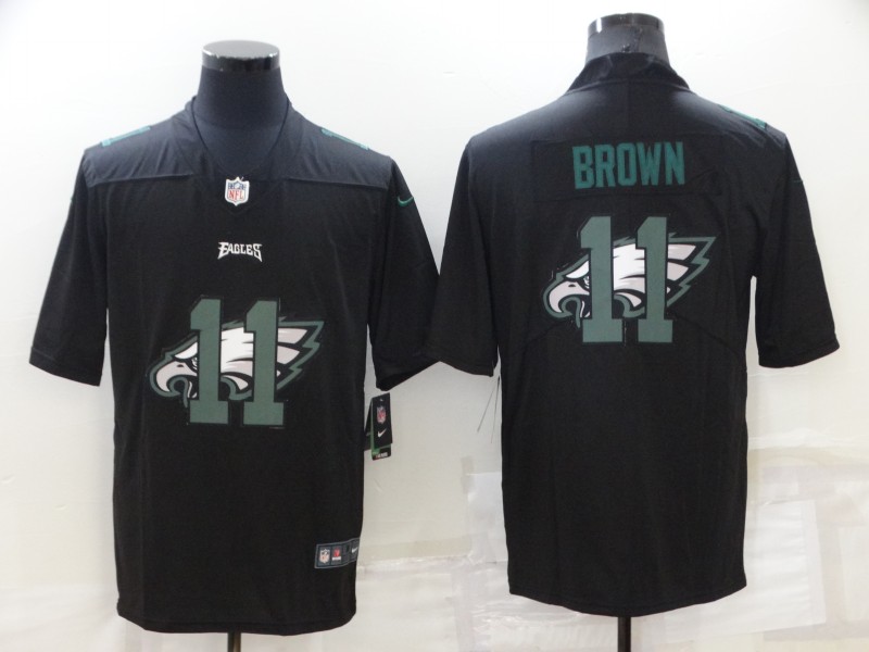 NFL Philadelphia Eagles #11 Brown Black Shadow Jersey