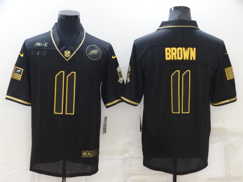 NFL Philadelphia Eagles #11 Brown Black Gold Jersey