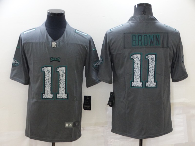 NFL Philadelphia Eagles #11 Brown Grey Fashion Jersey