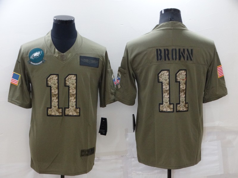 NFL Philadelphia Eagles #11 Brown Salute to Serive Jersey