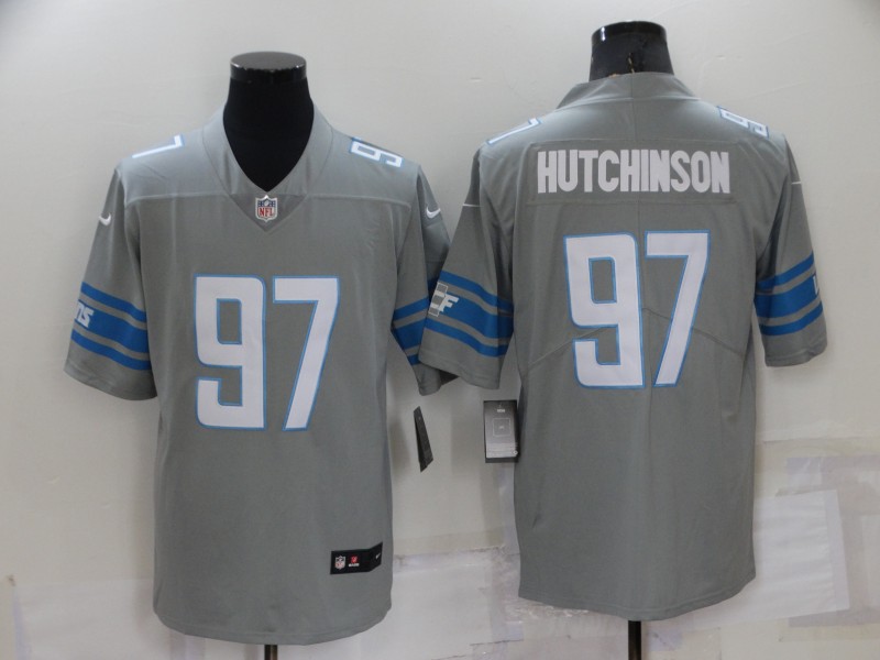 NFL Detroit Lions #97 Hutchinson Vapor Grey Limited Jersey