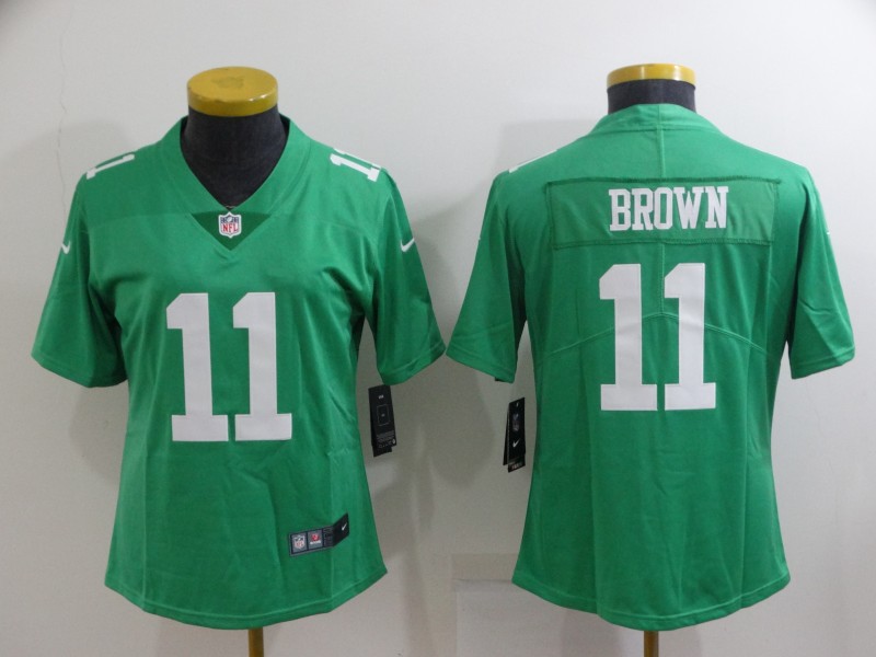 Womens NFL Philadelphia Eagles #11 Brown L.Green Vapor Jersey