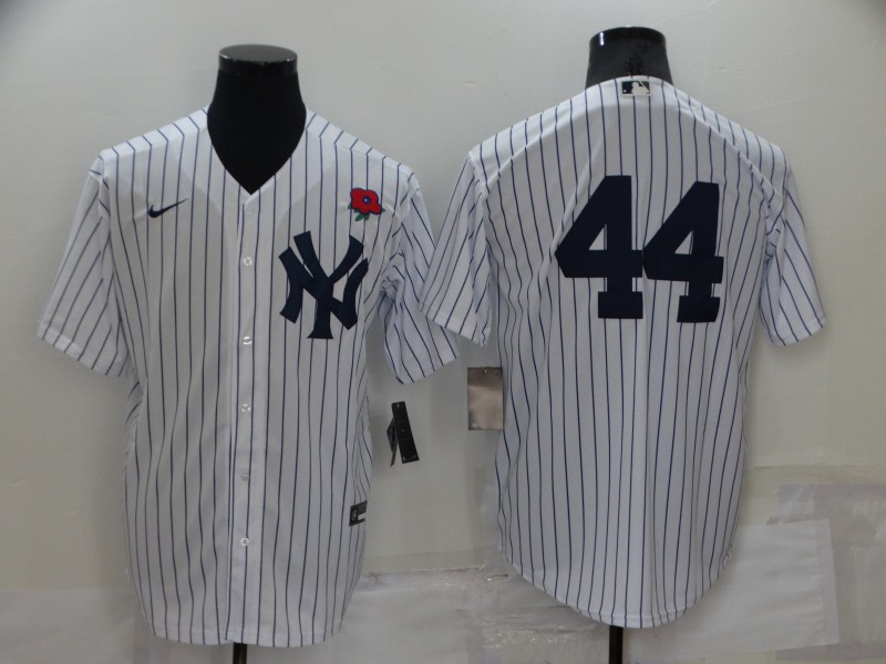 MLB New York Yankees #44 White Game Jersey