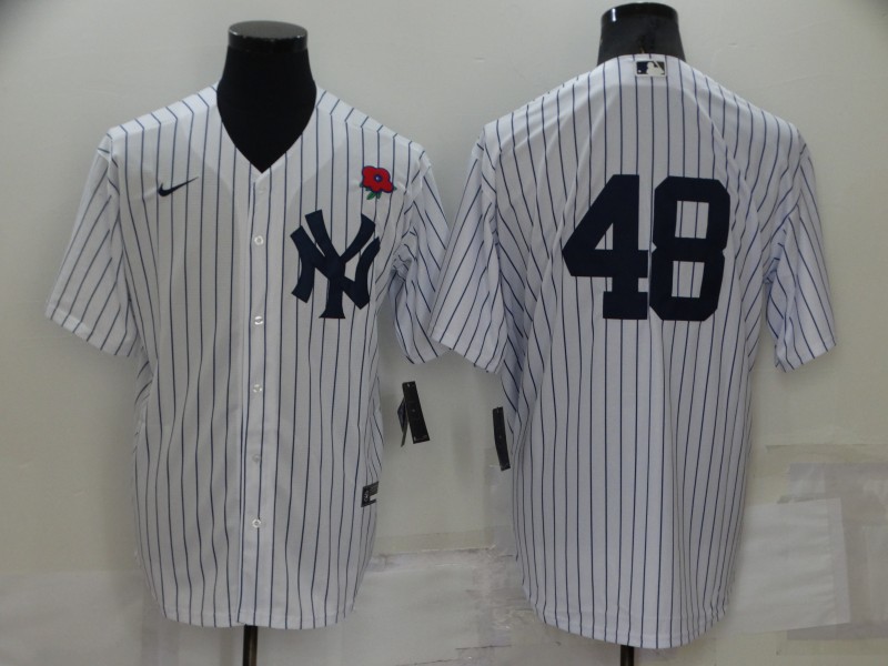 MLB New York Yankees #48  White Game Jersey